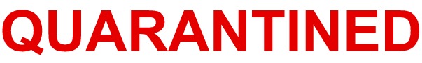 Quarantined Vinyl Decal Lettering